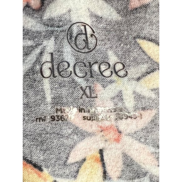 Decree XL Floral Cutout Back Dress Midi Length Stretch Summer Casual - Picture 9 of 11